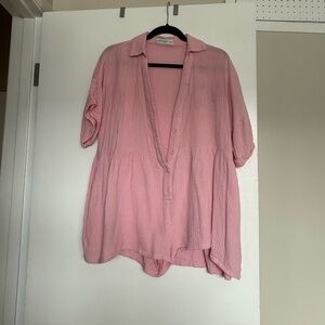 Petal & Pup Pink Short Sleeve Boxy Jumpsuit